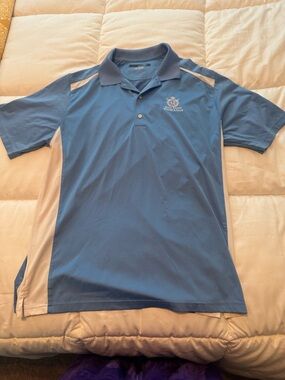 Greg Norman Light Blue Men's Polo Shirt with White Side Panels- Boca Raton